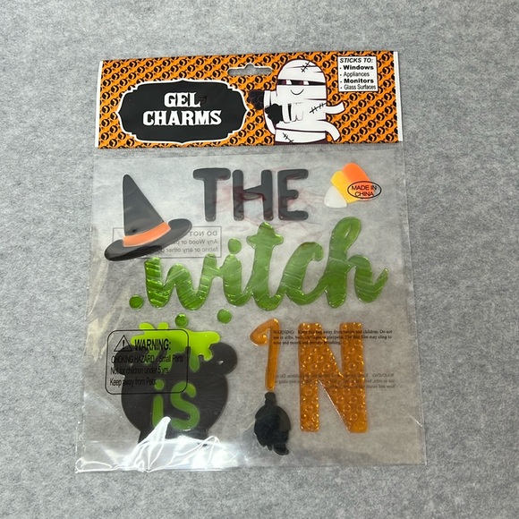 Halloween Window Gel Clings (3 packs) Boo Pumpkin,  Witch Is In, Trick or Treat - Picture 4 of 10